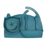 Non Slip BPA Free Silicone Baby Feeding Sets Bib LFGB