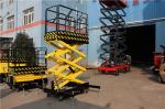 Buy cheap Yellow Mobile Scissor Lift Table Battery Operated Scissor Lift Lifting Max Height 16m from wholesalers