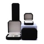 Customization Rectangle Black Flannelette Jewelry Box for Necklaces Bracelets