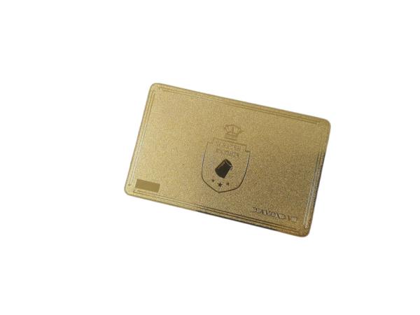 Buy cheap 0.8mm Membership VIP Card QR Code Signature Panel Metal Gold Frosted from wholesalers