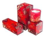 China factory hot selling printing tuck candle packaging paper color box