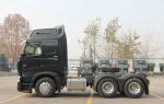 Black Color Used Tractor Trucks HOWO 6 X 4 Truck Tractor 420 Hp Manual