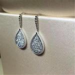 full diamond earrings 18kt gold with yellow gold or white gold