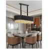 Buy cheap Black Led Chandelier Dining Room Oval Design Creative Kitchen Lamp interior decoration for home(WH-CY-186) from wholesalers