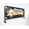Buy cheap Anti UV Outdoor Cafe Barriers Stainless Steel Metal Frame Black Powder Coated from wholesalers