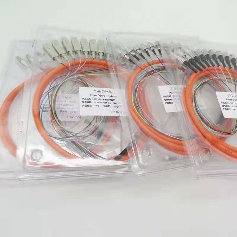 FC ST SC 12 Core G657A1 Fiber Optic Pigtail Bundle Pigtail Fiber