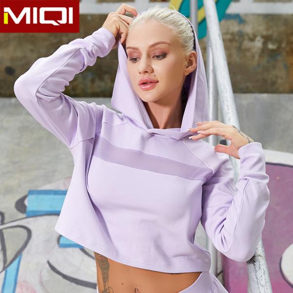 Buy cheap CTTC Fitness Mesh Breathable Women Workout Hoodies from wholesalers