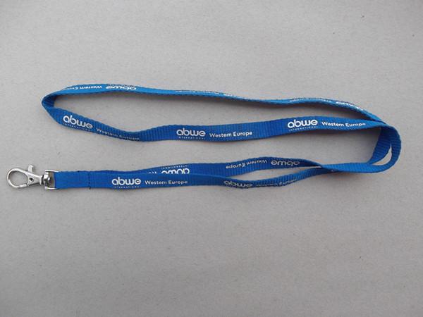 China factory wholesale flat polyester neck straps,screen printed,quality
