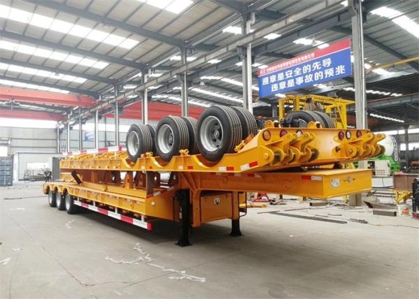 Buy cheap 608020559551/6 Low Loader 3 Axle 80 Tons Low Bed Trailer from wholesalers