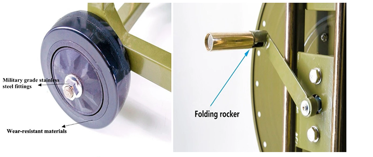 Portable Field Deployable Tactical Fiber Optic Cable Reel 500 Meter