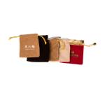 Recycled Velvet Jewellery Pouches , Fashion Convenient Drawstring Jewelry Bags