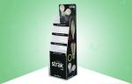 Black Four Shelf Durable Point Of Sale Cardboard Displays Glossy Finish