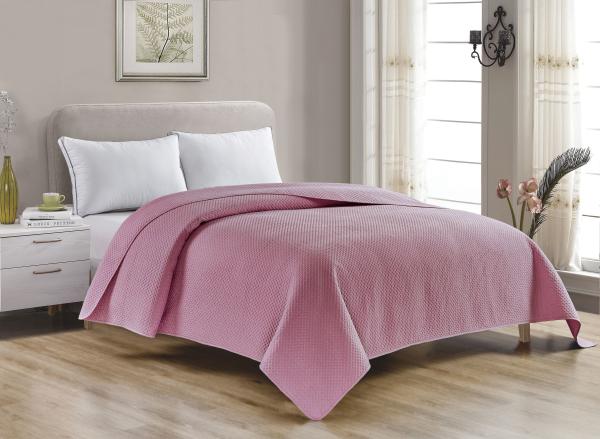Soft Polyester Ultrasonic Bedspreads And Comforters Brick Red Cozy Home Decor