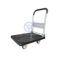 Buy cheap 200kg Four Wheels Black Plastic Foldable Platform Trolley Overall Height 6 Inch product