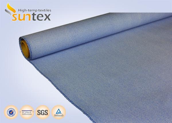 Grey Calcium Silicate Coated Glass Fibre Fabric Roll Fireproof Material Thermal