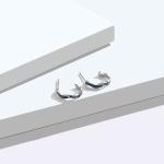 0.07oz 1.4x1.2cm Sterling Silver Jewelry Earrings Blue Trendy Moon Star Earring