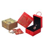 Handmade Velvet Jewelry Boxes Material Chinese Style Red Necklace Pendant