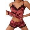 Buy cheap Soft Underwear Satin Lace Floral Edge Sleepwear Sexy Tempt Pajamas For Women Lingerie from wholesalers