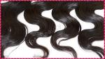 100% Remy Brazilian Wavy Human Hair Extensions Natural Black and Red Color