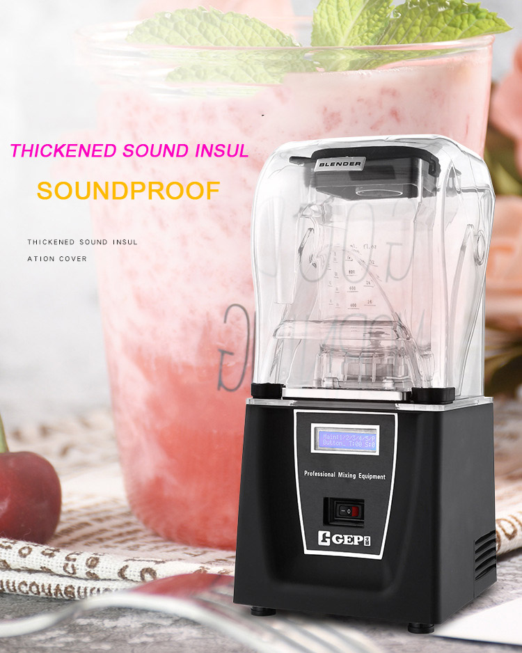 Commercial Kitchen Appliances 2L end Smoothie Blender with Sound Cover 1800W High Speed