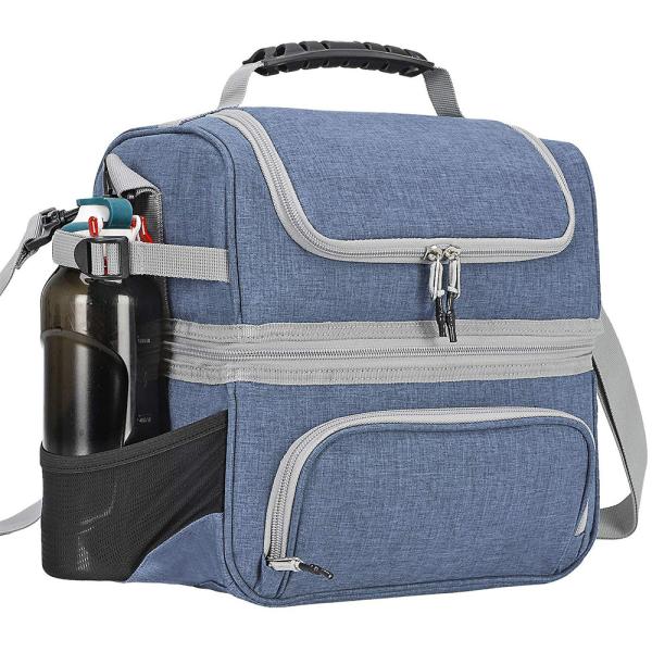 Buy cheap 2 Compartment Lunch Bag Tote Large Insulated Cooler Thermal Lunch Box Tote from wholesalers