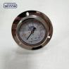 Buy cheap EN837-1 panel mount 25 bar 63mm front flange oil filled pressure gauge from wholesalers