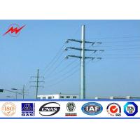 Buy cheap 17m Galvanized Power Transmission Poles ASTM A123 Grace 65 Steel Pipe Metal product