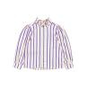Buy cheap Christmas Girls Cotton Striped Woven Ruffle Neck Blouse with Contrast Button from wholesalers