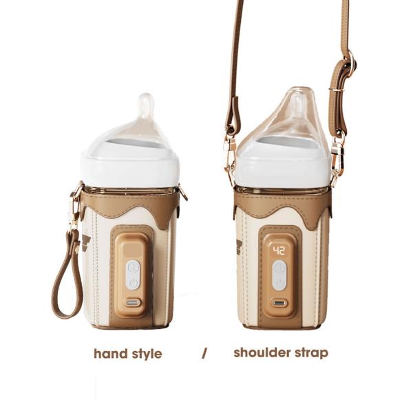 Buy cheap PU leather Electric Baby travel milk warmer Quick Temperature Heating Sleeve Cover 18w from wholesalers