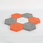 High Impact Resistance Wood Wool Acoustic Wall Panels Hexagon Shape For Hotel