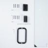 Buy cheap QJY-HD Tempered Glass Black Adjustable Hinged Single Framleless Shower Door for Living Room from wholesalers