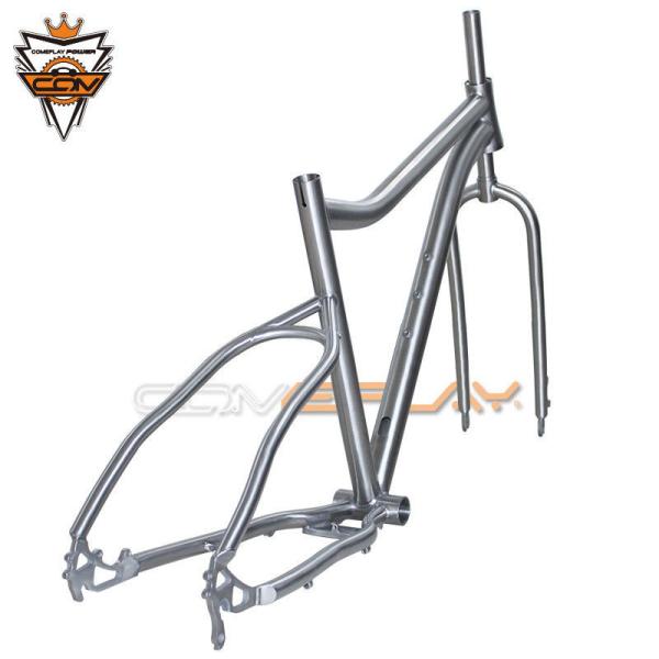 Buy cheap Ti3AL2.5V Ti6AL4V Titanium Bike Frame , Fat Bike Frameset For Winter from wholesalers