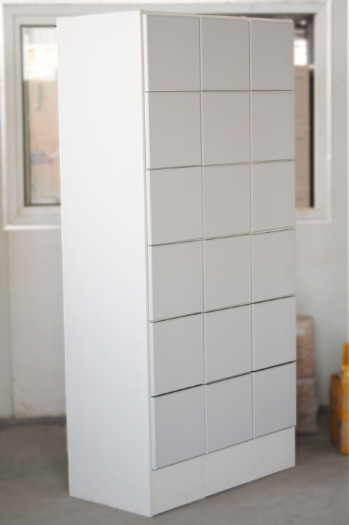 Six Tier White Storage Locker Anti - Odor H2000 × W933 × D470mm Heat Resistant