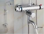 Thermostatic Shower Set,Wall Mounted Bath Shower Mixer Thermostatic Bath Shower