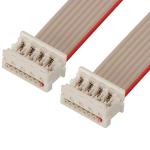 6 To 24 Pin Ribbon Cable 2.54mm UL2651 White IDC Ribbon Cable Connectors