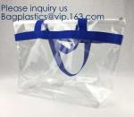 Wholesale vinyl tote bag Women Fashion Red Heart Transparent Beach Shopping