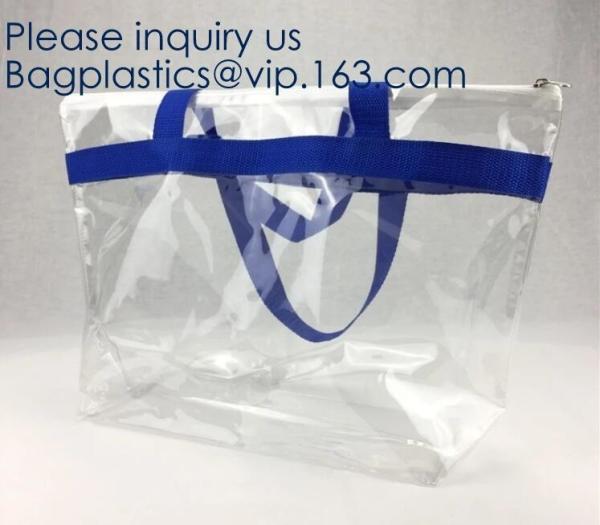 Wholesale vinyl tote bag Women Fashion Red Heart Transparent Beach Shopping