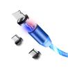 Buy cheap Apple Android Type C Magnetic Led Charger Cable 3 In 1 Strong Magnet Tip from wholesalers