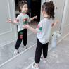Buy cheap 110CM 160CM Autumn Fashion Kids Girls Clothes Set Sweet Style from wholesalers
