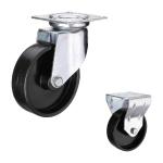 Black 60kg Loading 80mm Industrial Casters For Trolley
