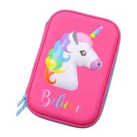 Buy cheap ODM 60Pcs Unicorn EVA Pencil Case 3D Printing Logo Pink Color product