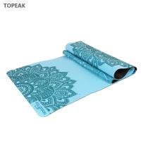 Buy cheap Grey Two Layer Fitness Yoga Mat 5 Mm Polyurethane Rubber Pu Yoga Matte 80cm Wide product