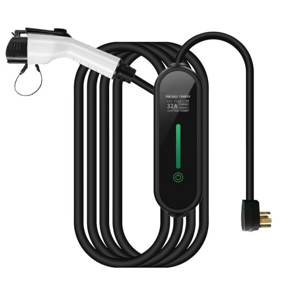 Buy cheap 32A Portable Ev Car Charger LCD 1.3-Inch Display Screen Home New Energy Charging Gun from wholesalers