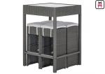 4-8 People Bar Height Outdoor Dining Set , Outdoor Bar Stools And Table Set