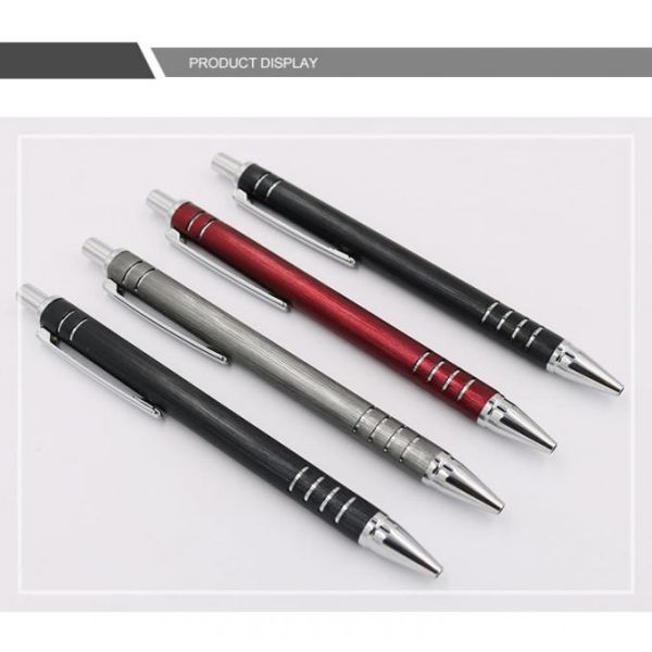 Classic Metal Ballpoint Pen Aluminum Promotion Logo Press Ball Pen 7