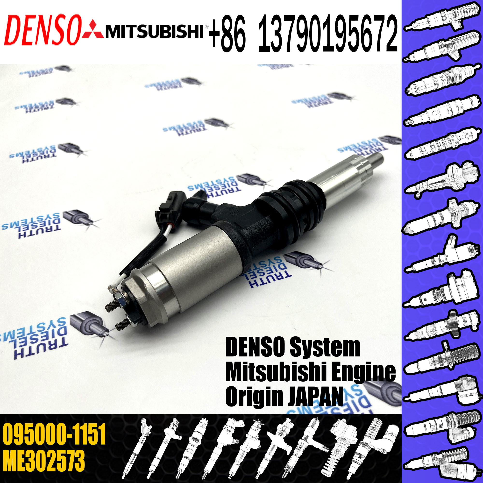 Injector 095000-1150 095000-1151 For MITSUBISHI ME132940 ME302573