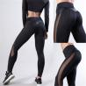 Buy cheap Women Skinny Leggings Black Yoga Sport Pants Pu Leather Patchwork Lady Jogging Pants from wholesalers
