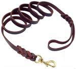 leather slip lead for dogs Training 4/6 ft Length 3/5 inch Width for Medium and