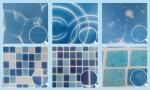 Blue Mosaic Vinyl Pool Liners For Above Ground Pools 25m Length