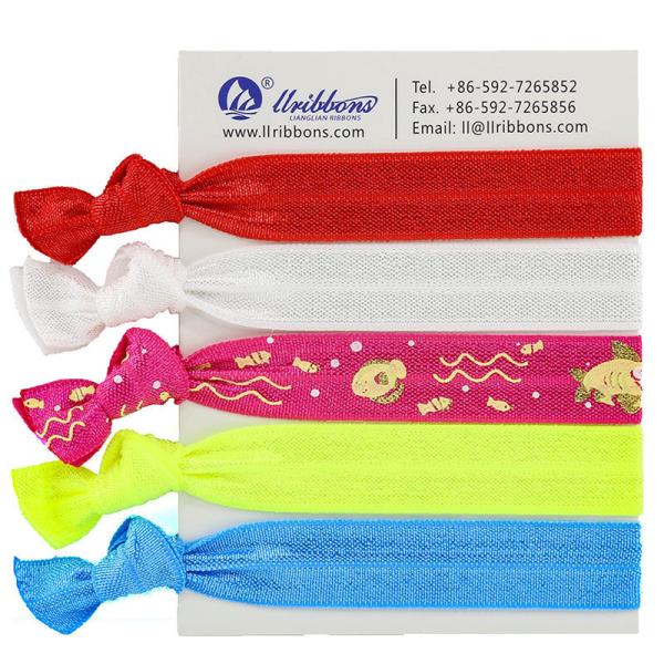Buy cheap Polyester Spandex Fabric Sublimation Red Elastic Hair Bands 16mm from wholesalers